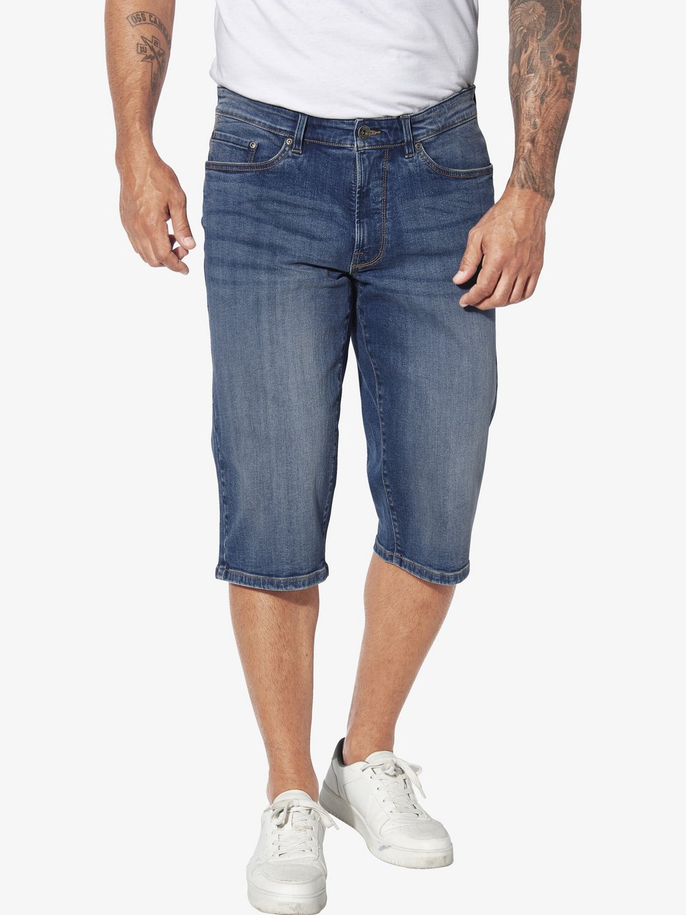 Thumbnail - Jan Vanderstorm Jeansbermuda Herren Baumwolle blau, 42-34