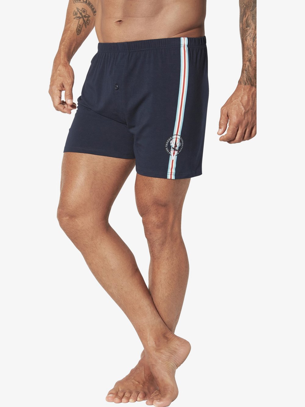Thumbnail - Jan Vanderstorm Boxershorts Herren Baumwolle blau, XXL