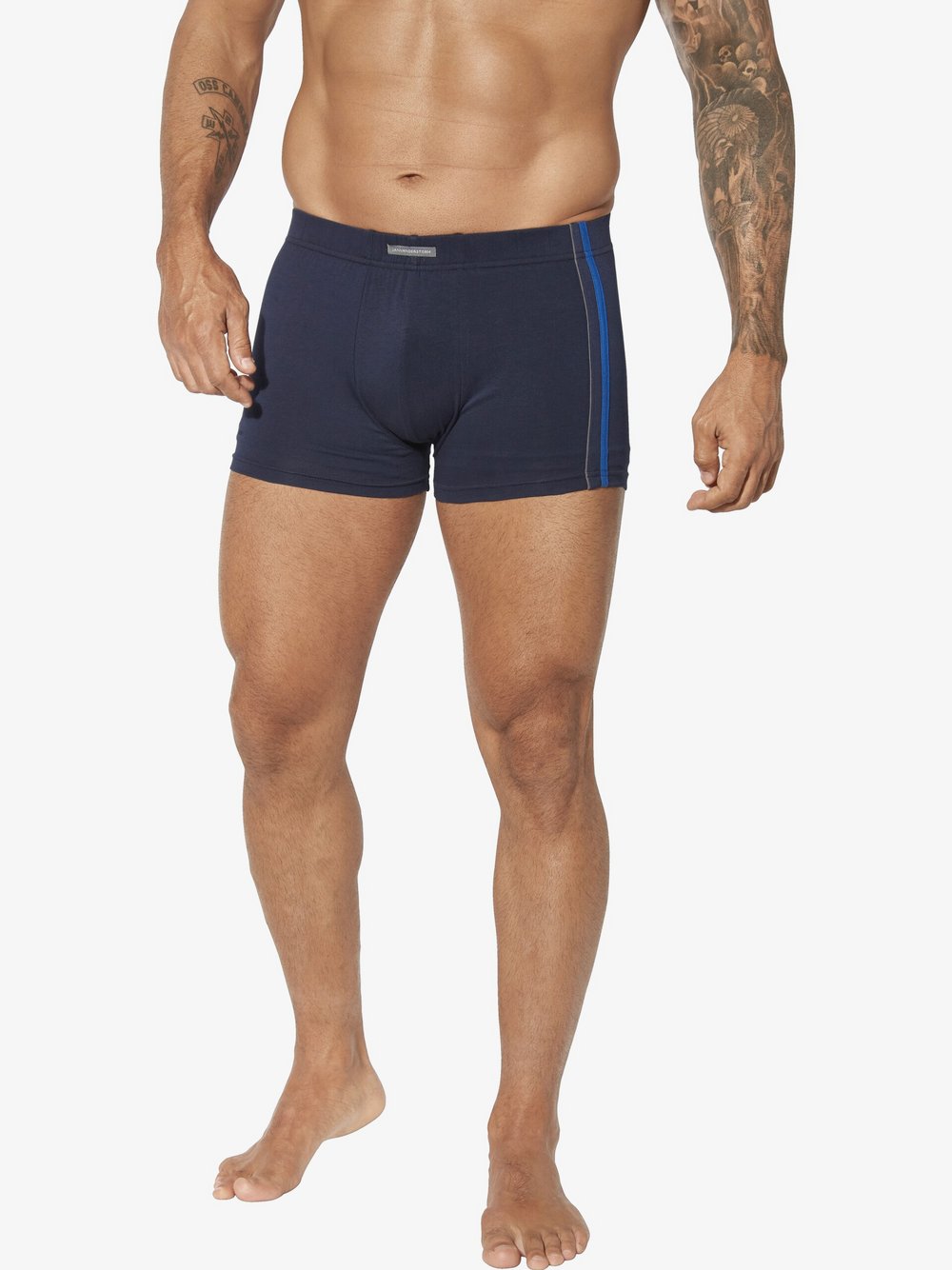 Thumbnail - Jan Vanderstorm 3er Pack Retropants Herren Baumwolle blau gemustert, XL