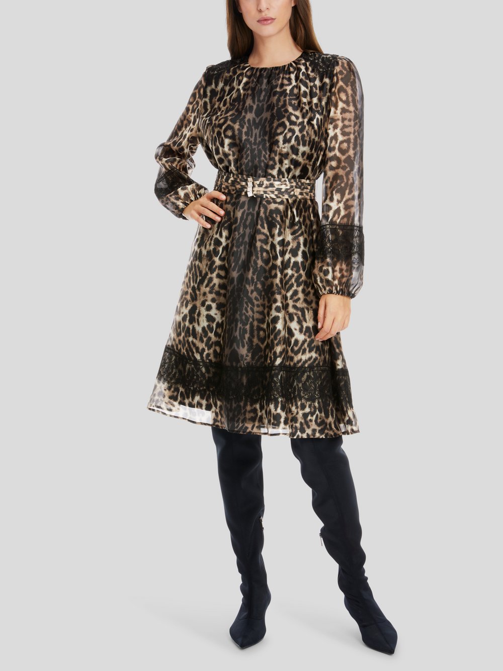 Marc Cain Kleid Damen beige gemustert, 36