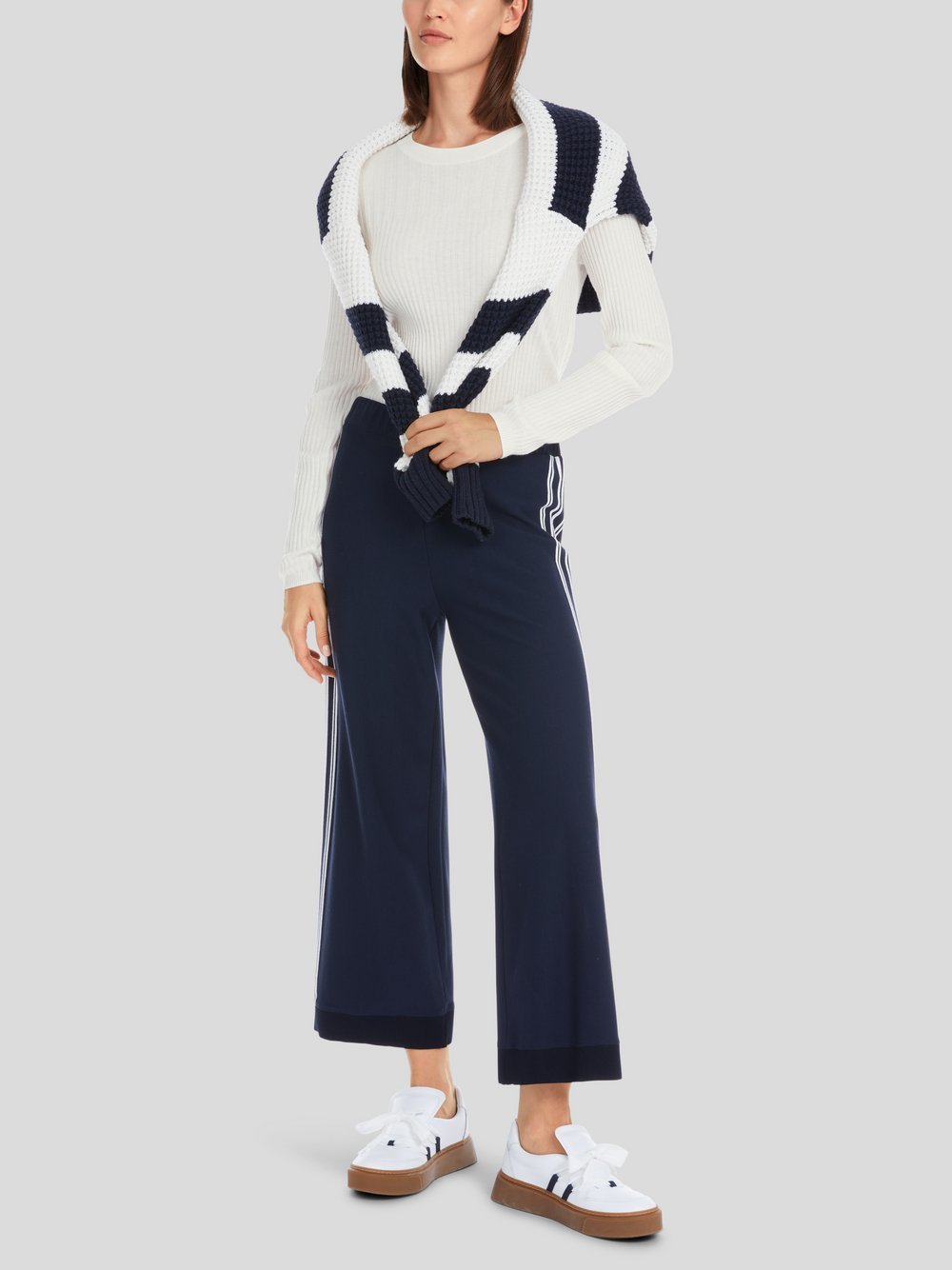 Thumbnail - Marc Cain Pullover Damen Wolle weiß, 46