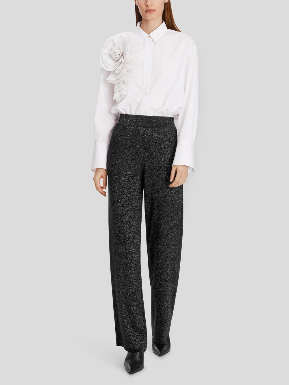 Marc Cain Hose Damen schwarz strukturiert, 42