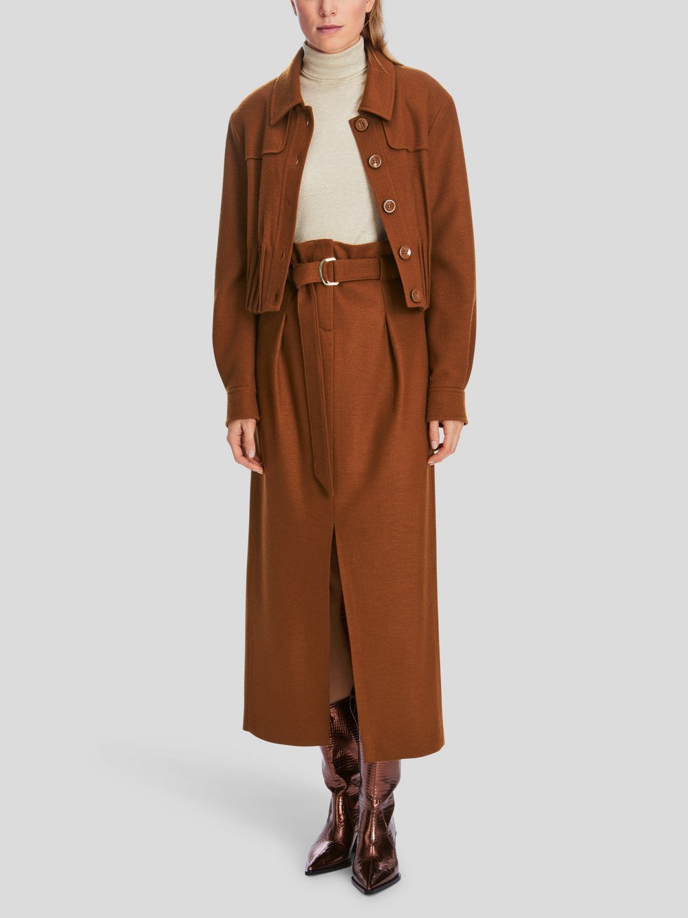 Marc Cain Rock Damen Wolle braun, 38