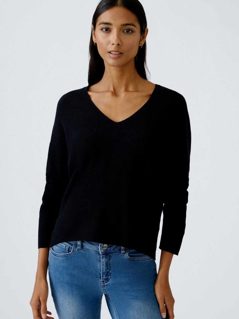 Thumbnail - Oui Pullover Damen Viskose schwarz, 36