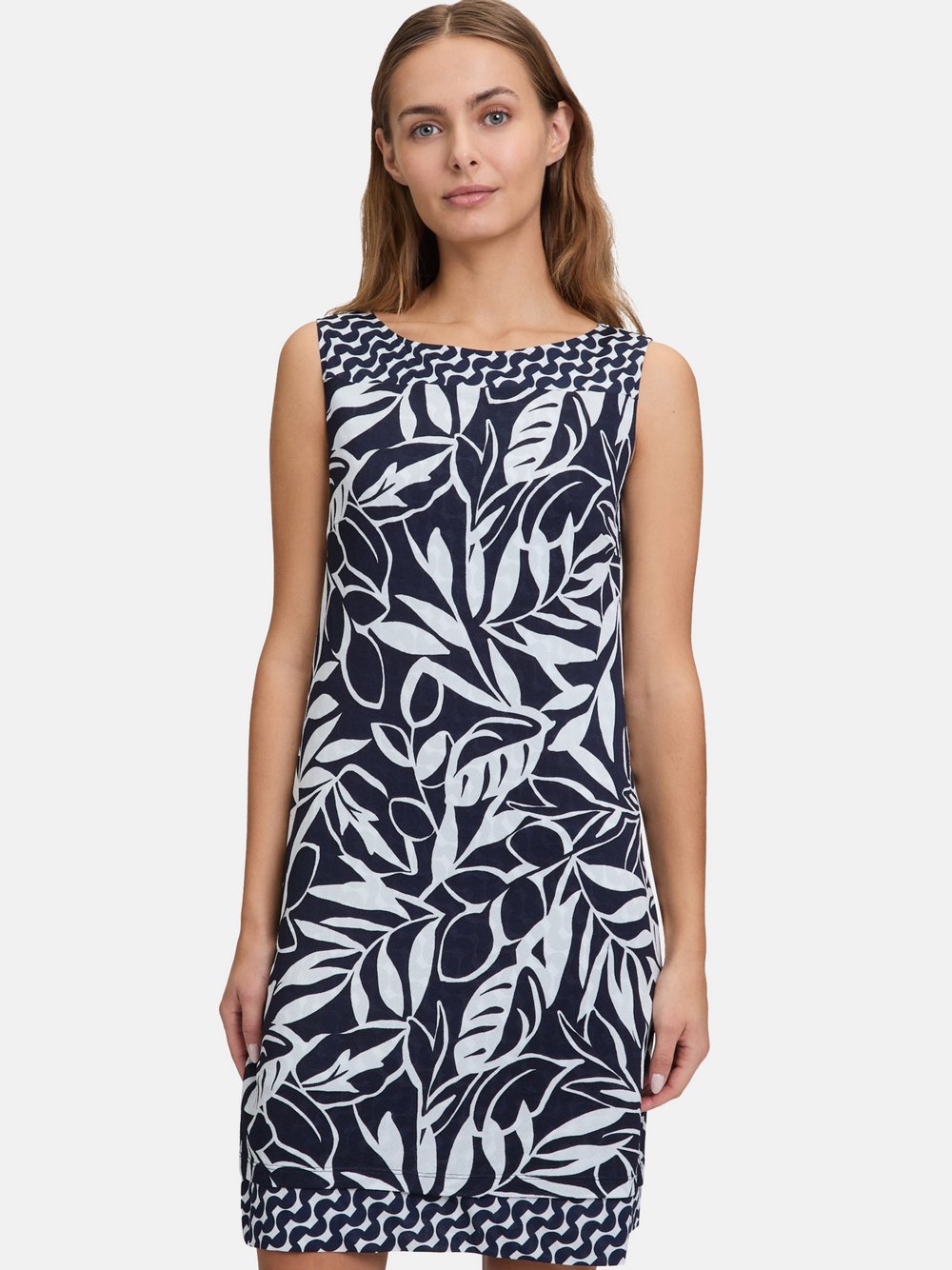 Betty Barclay Jerseykleid Damen Polyamid blau gemustert, 38