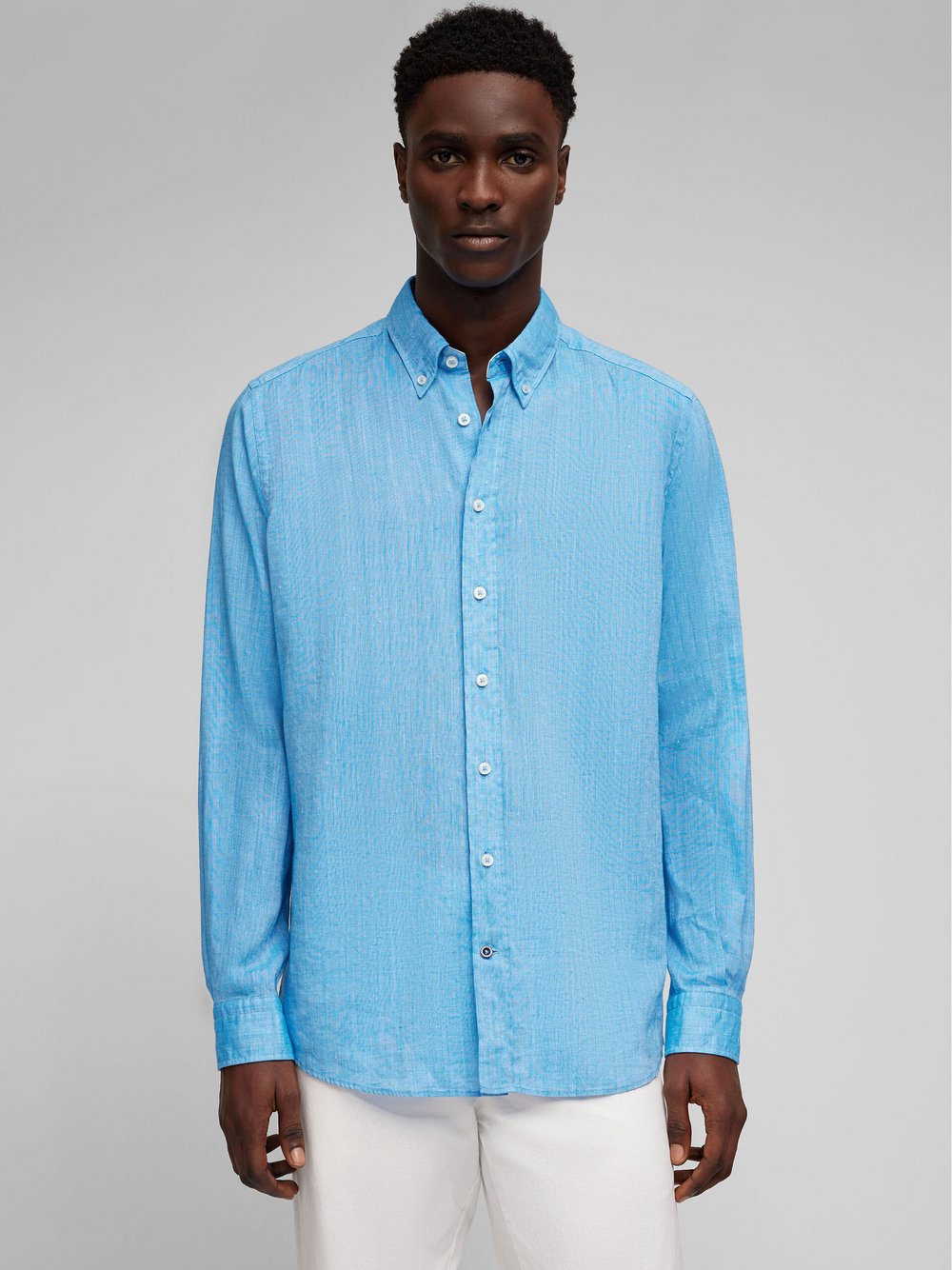 Daniel Hechter Hemd Herren Modern Fit Baumwolle blau, L
