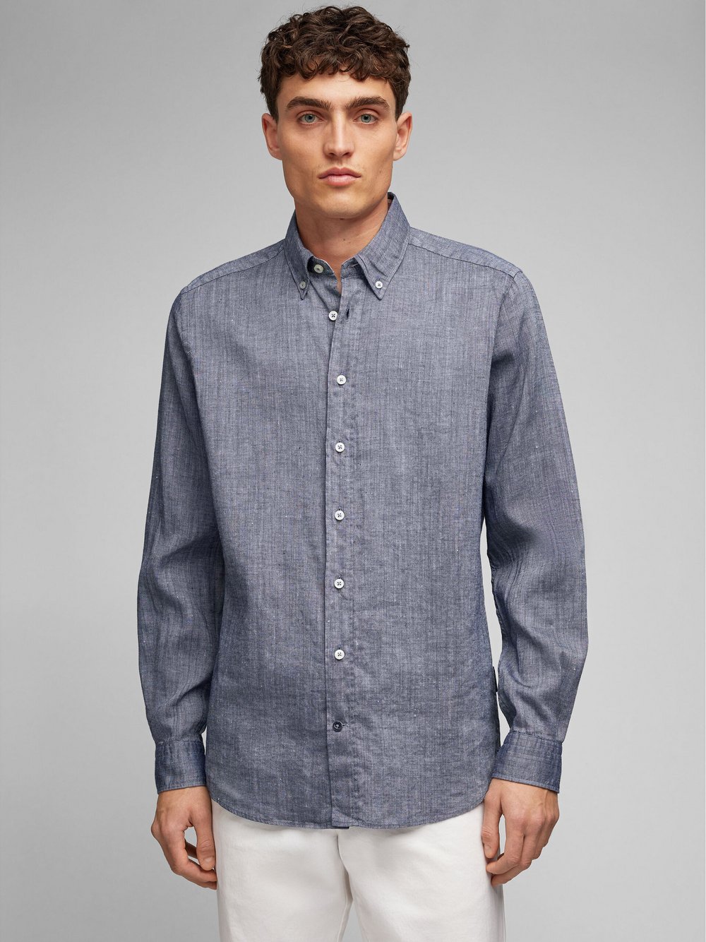 Thumbnail - Daniel Hechter Hemd Herren Modern Fit Baumwolle blau, XXXL