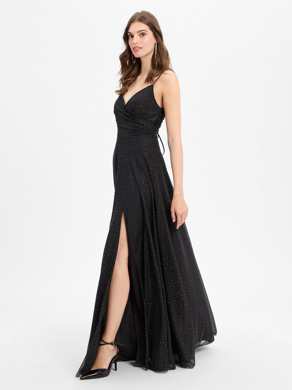 Marie Lund Abendkleid Damen Mesh schwarz, 32