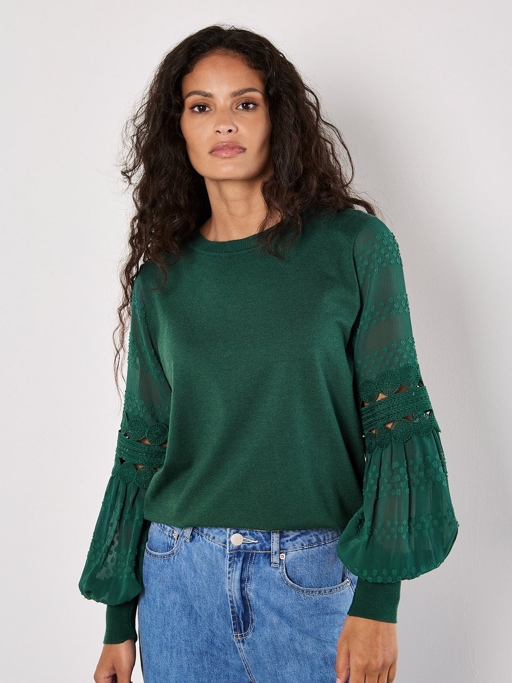 Apricot Pullover Damen Viskose grün, 34