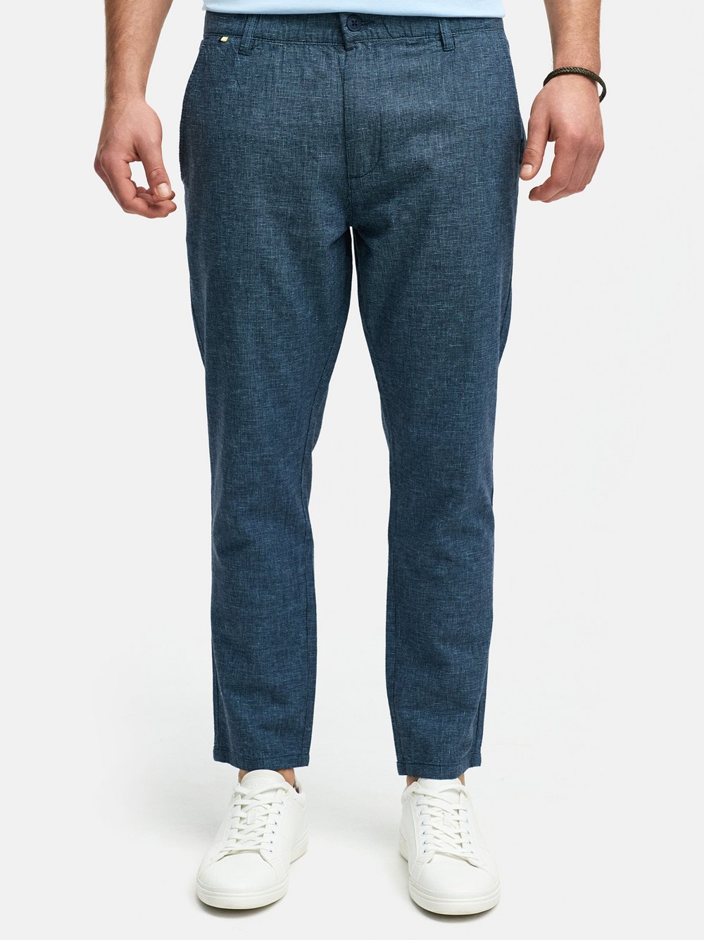 Indicode Leinenhose Herren Baumwolle blau, XL