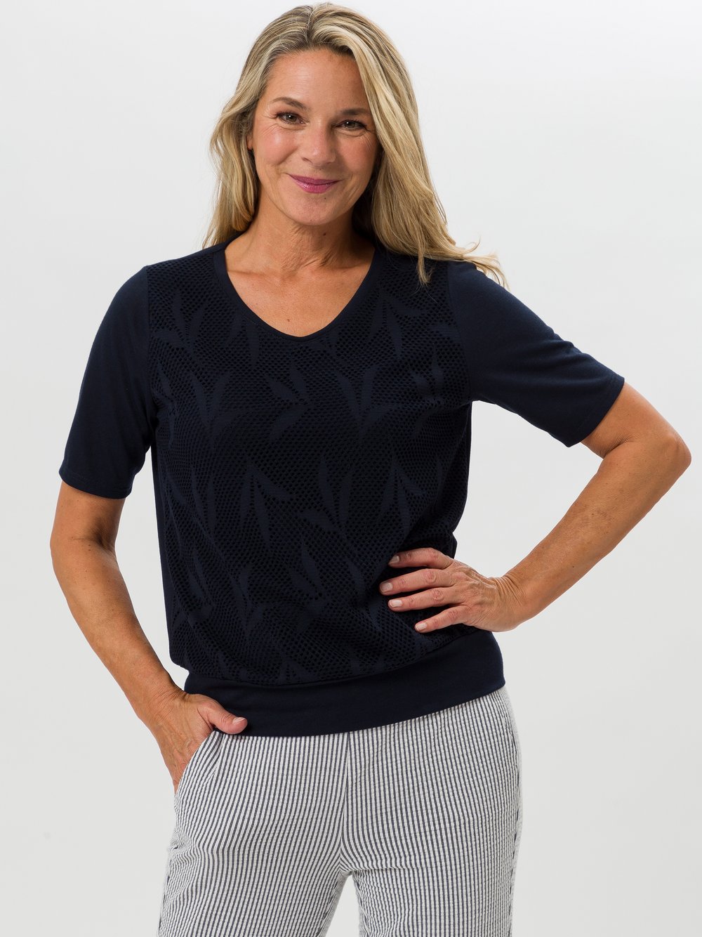 Frank Walder Shirt Damen Viskose blau, 50