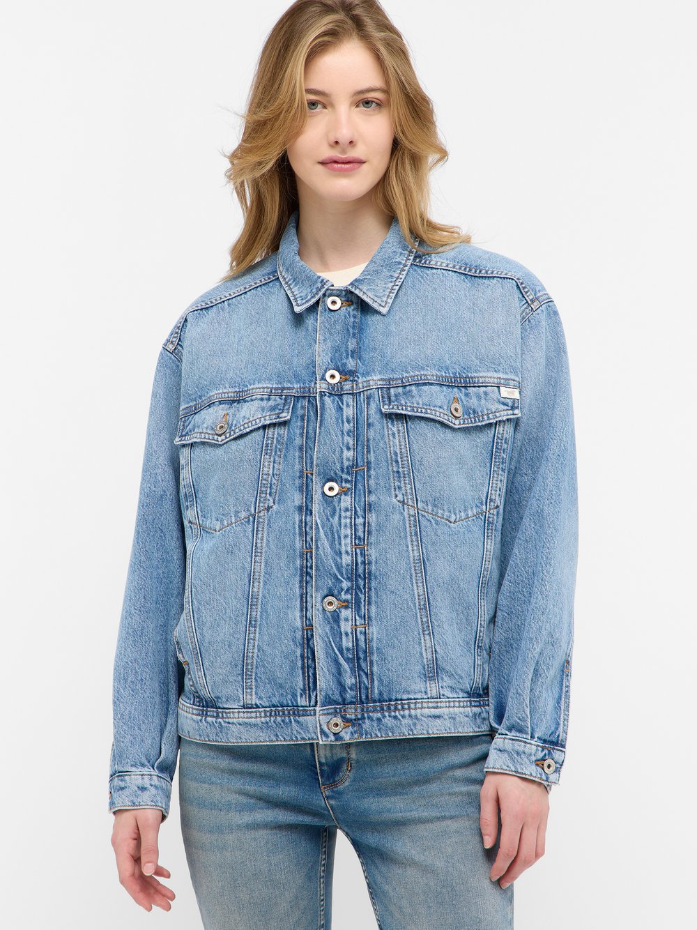 Mustang Jeansjacke Damen Baumwolle blau, M