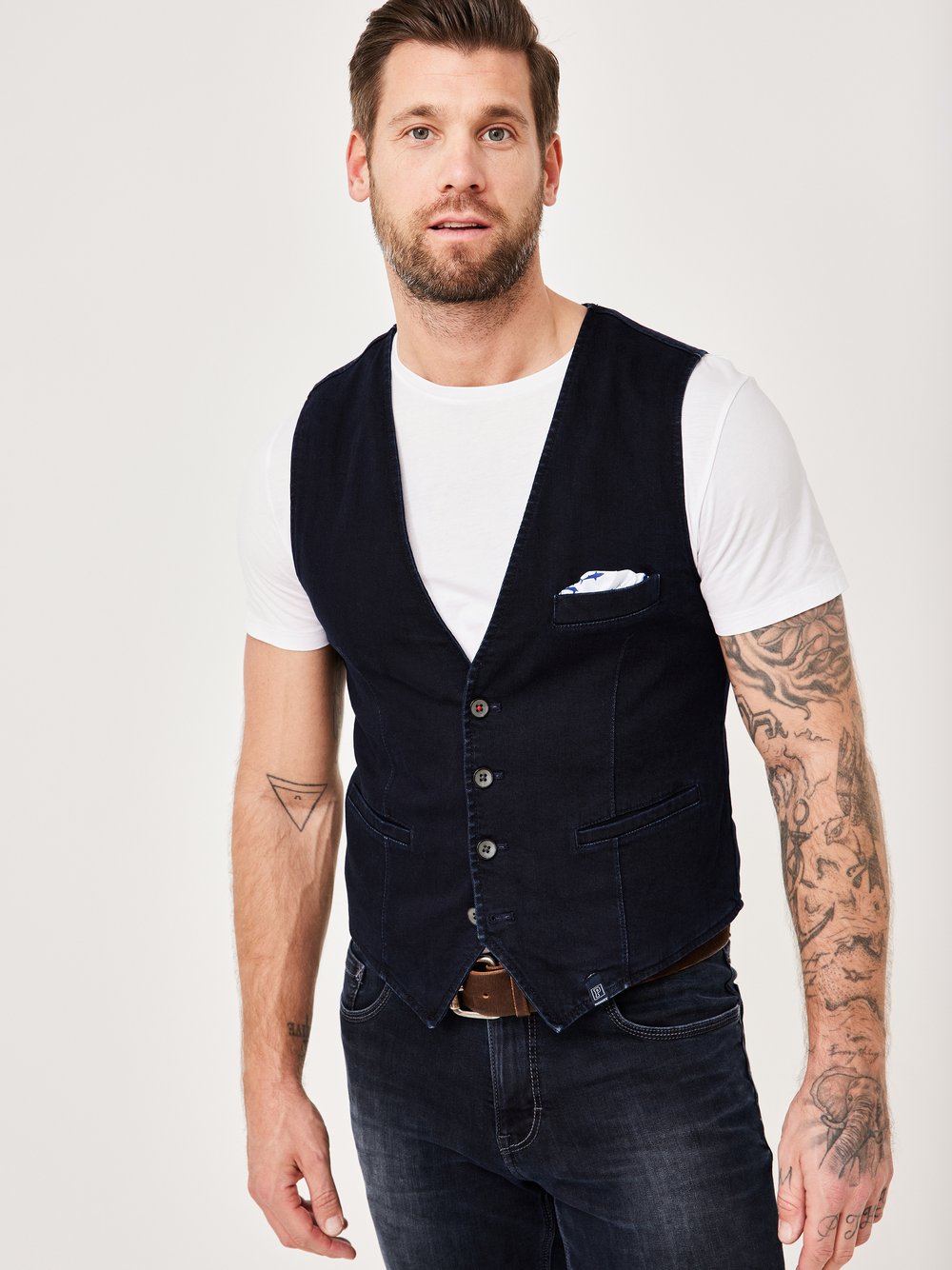 Thumbnail - Paddock`s Weste Herren Baumwolle schwarz, L