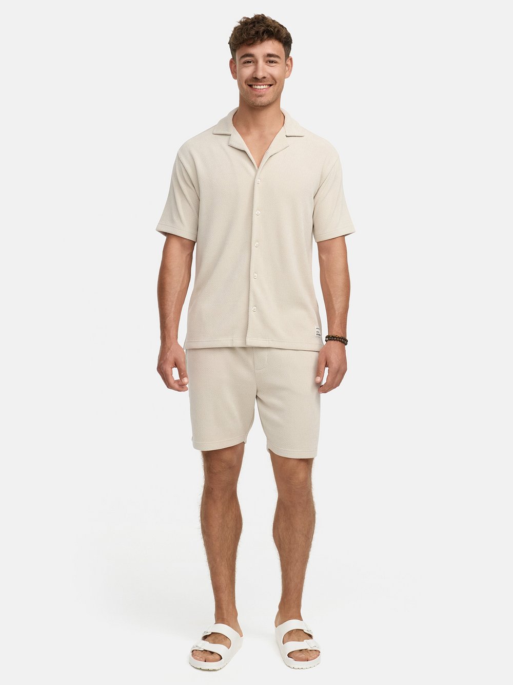 Indicode Shorts & Shirt Set Herren beige, XL