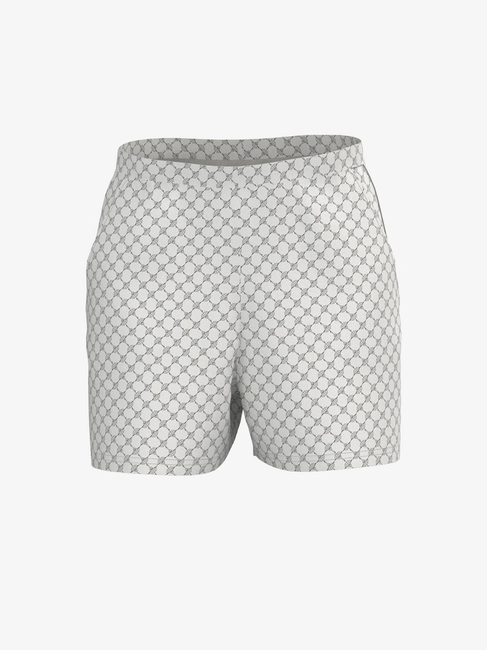 JOOP! Pyjamashorts  Damen Jersey weiß bedruckt, 42
