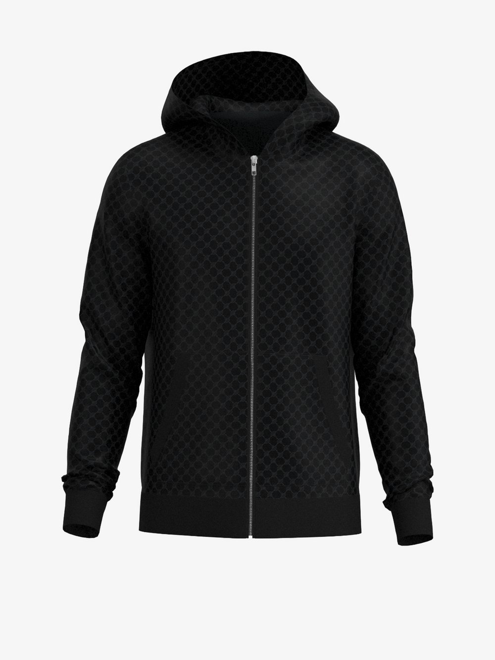 Thumbnail - JOOP! Kapuzensweatjacke Herren Baumwolle schwarz bedruckt, S