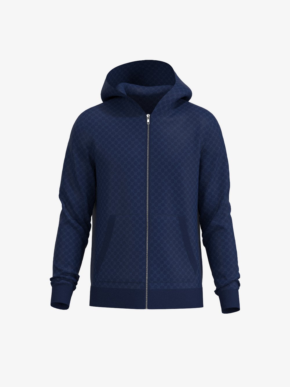 Thumbnail - JOOP! Kapuzensweatjacke Herren Baumwolle blau bedruckt, M