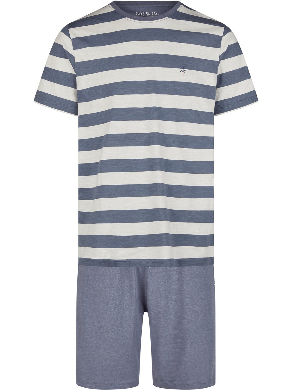 Phil & Co. Berlin Pyjama  Herren Jersey mehrfarbig bedruckt, L