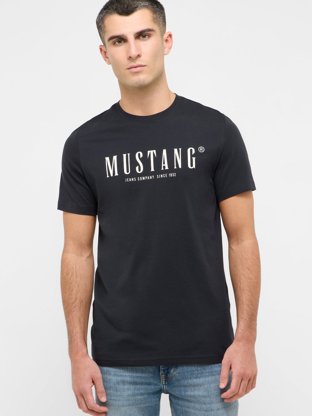 Mustang T-Shirt Herren Baumwolle schwarz, XXXXL