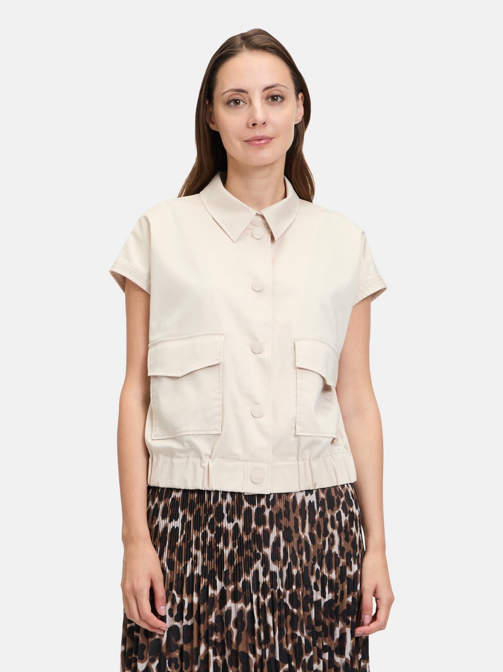 Betty & Co Sommerweste Damen Baumwolle beige, 36