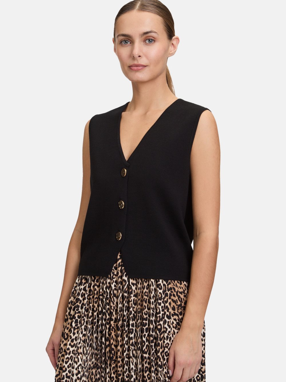 Betty Barclay Strickweste Damen Viskose schwarz, 36