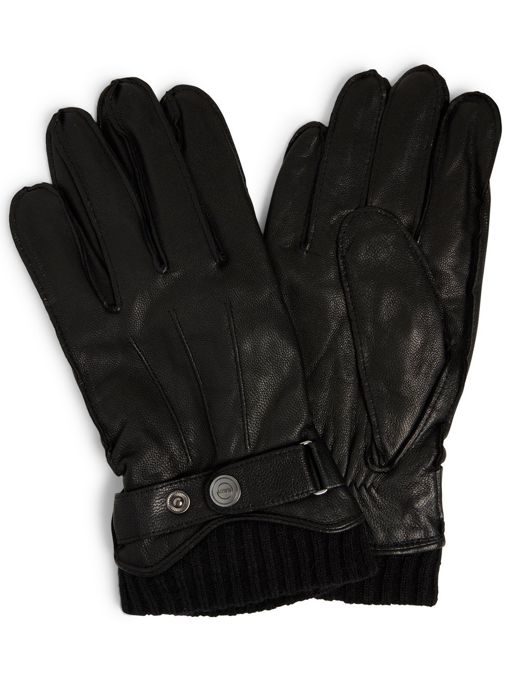 eem Handschuhe aus Leder Herren schwarz, XL