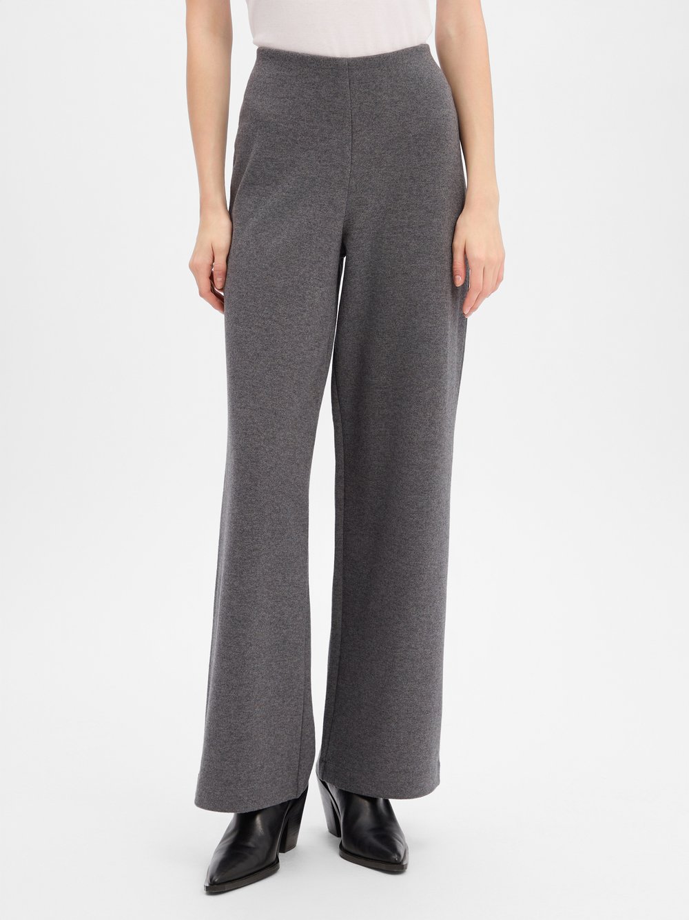 Thumbnail - Marc O'Polo Jerseyhose Damen Baumwolle grau meliert, S