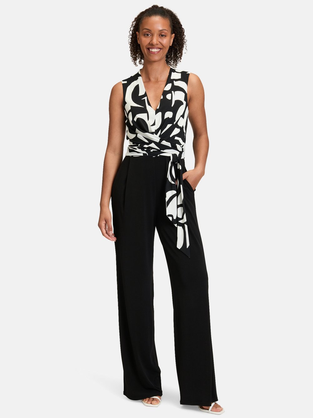 Vera Mont Jumpsuit Damen schwarz gemustert, 42