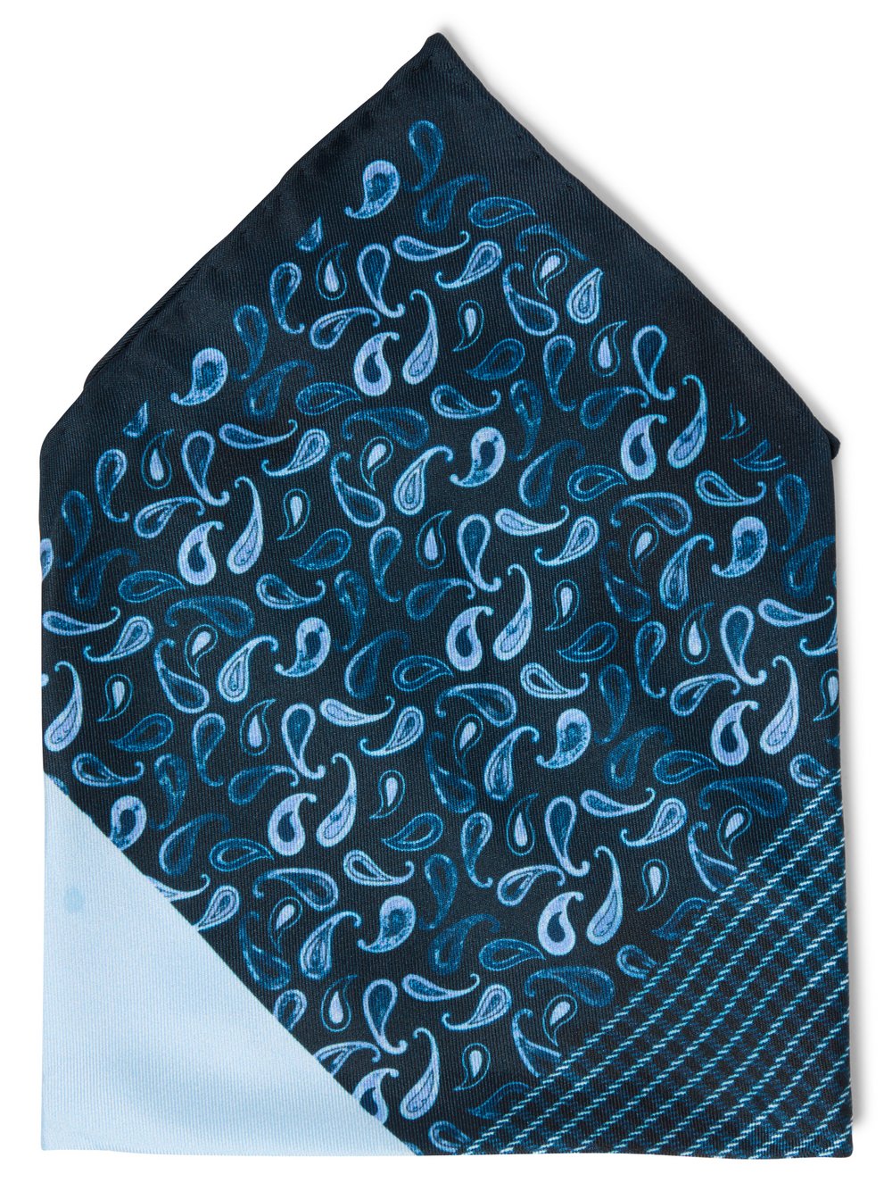 OLYMP Level Five Seiden-Einstecktuch Herren blau gemustert, ONE SIZE