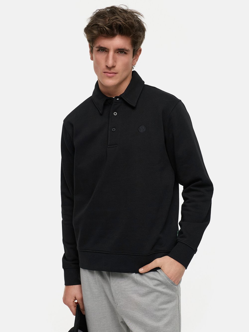 Kronstadt Sweatshirt Herren Baumwolle schwarz, S