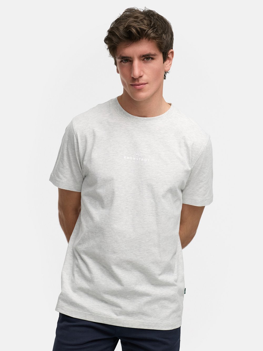 Kronstadt T-Shirt Herren Baumwolle grau, M