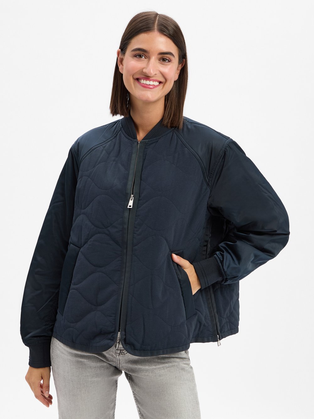 Opus Steppjacke Damen Baumwolle blau, 38