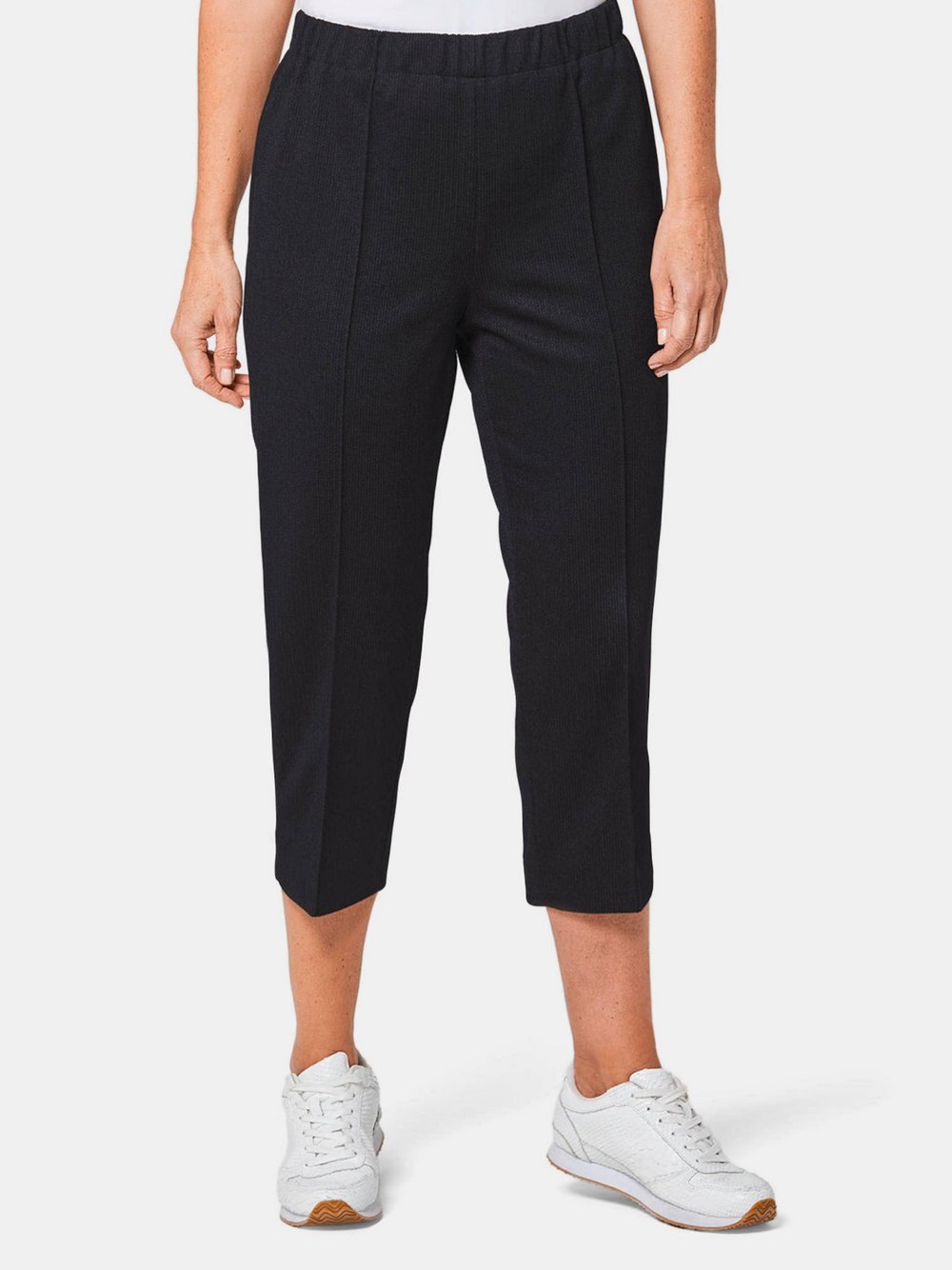 Thumbnail - Goldner 7/8-Rippenhose Damen schwarz, 54
