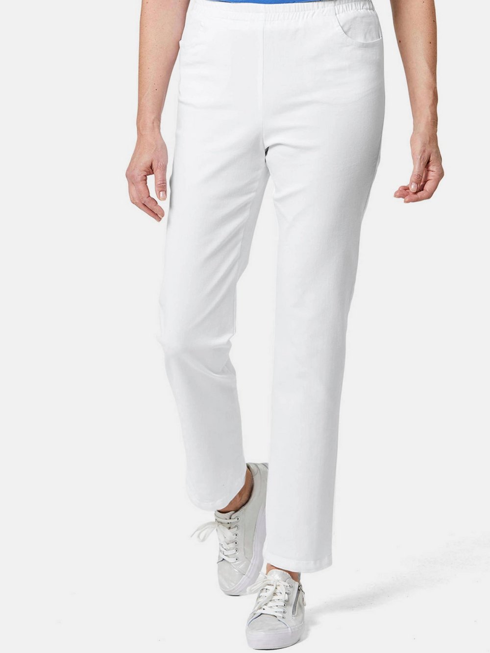 Thumbnail - Goldner Jeans Damen Baumwolle weiß, 38
