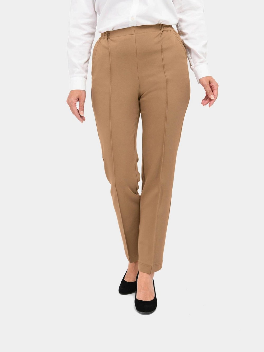 Thumbnail - Goldner Jersey-Schlupfhose Martha Damen Polyamid braun, 40
