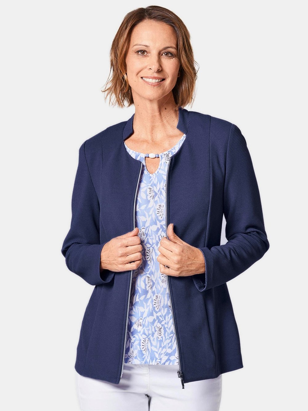 Goldner Blazer (Typ Indoorjacke) Damen blau, 38