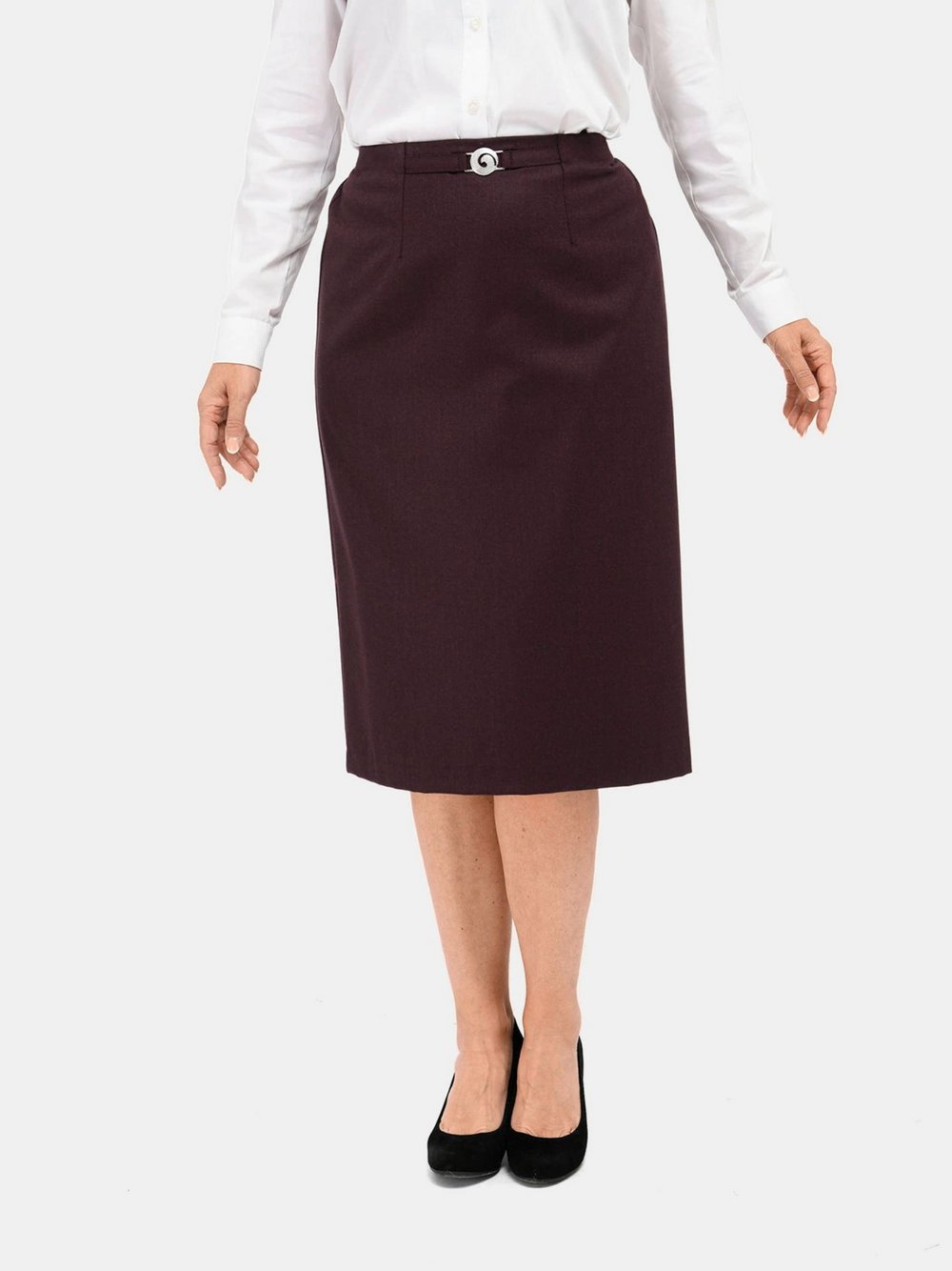 Thumbnail - Goldner Schurwoll-Schlupfrock Damen Schurwolle rot, 38