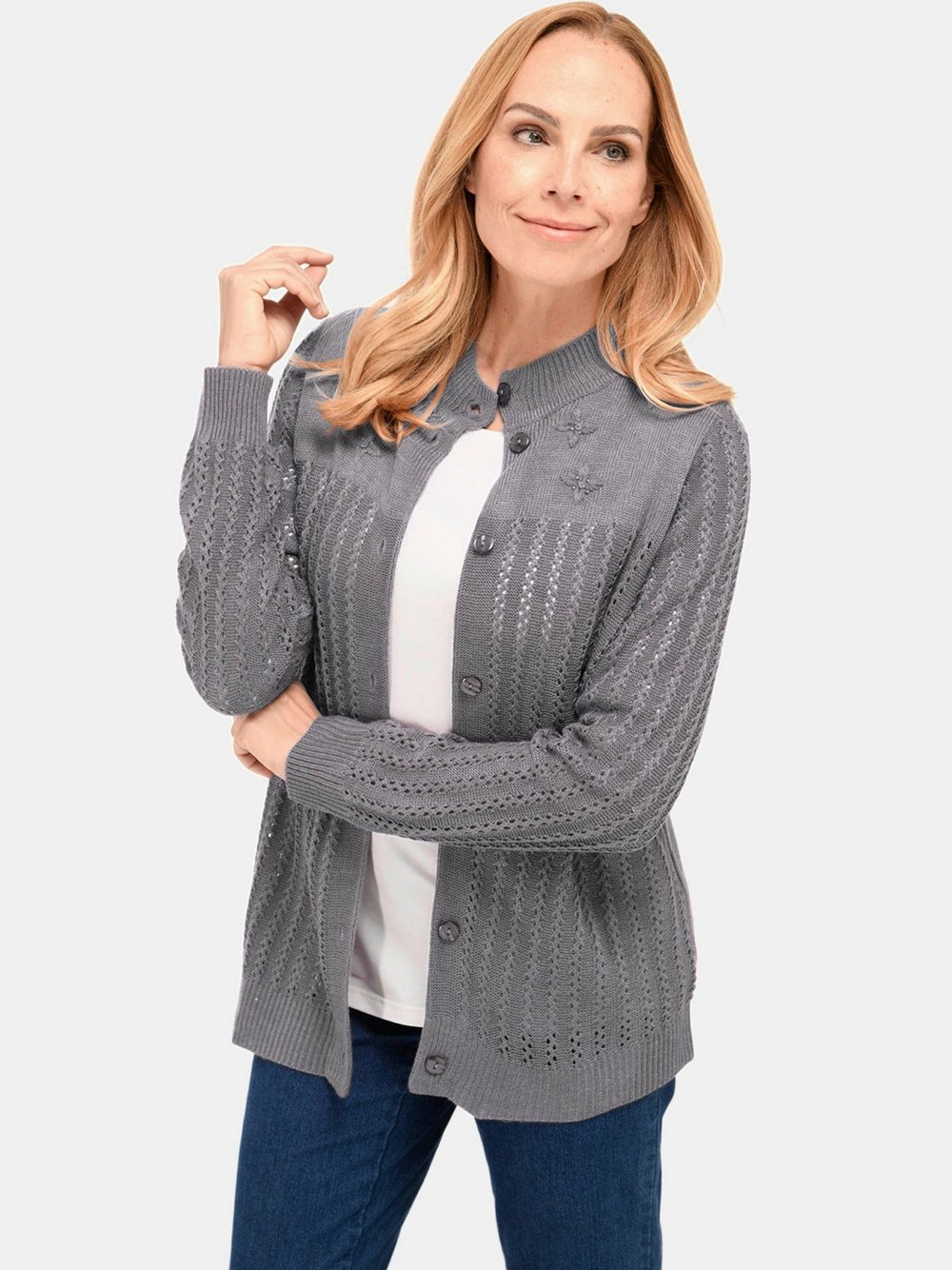 Goldner Strickjacken sonstige Damen grau, 23