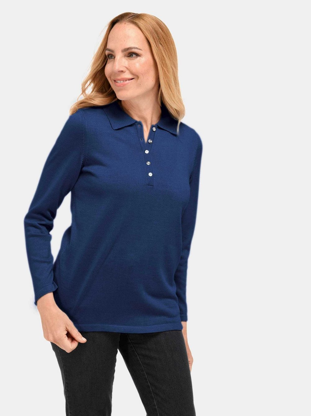 Goldner Pullover Damen blau, 44