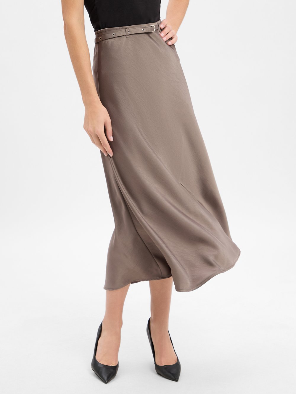 Neo Noir Satinrock Damen grau, 38