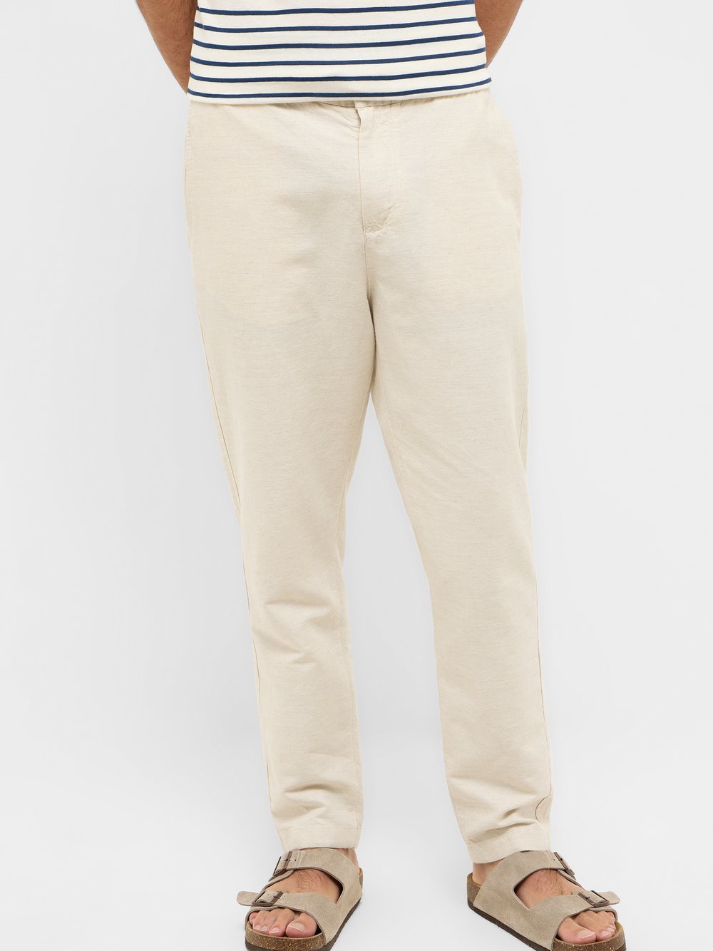 Mustang Chino Hose Herren Baumwolle weiß, 31-30