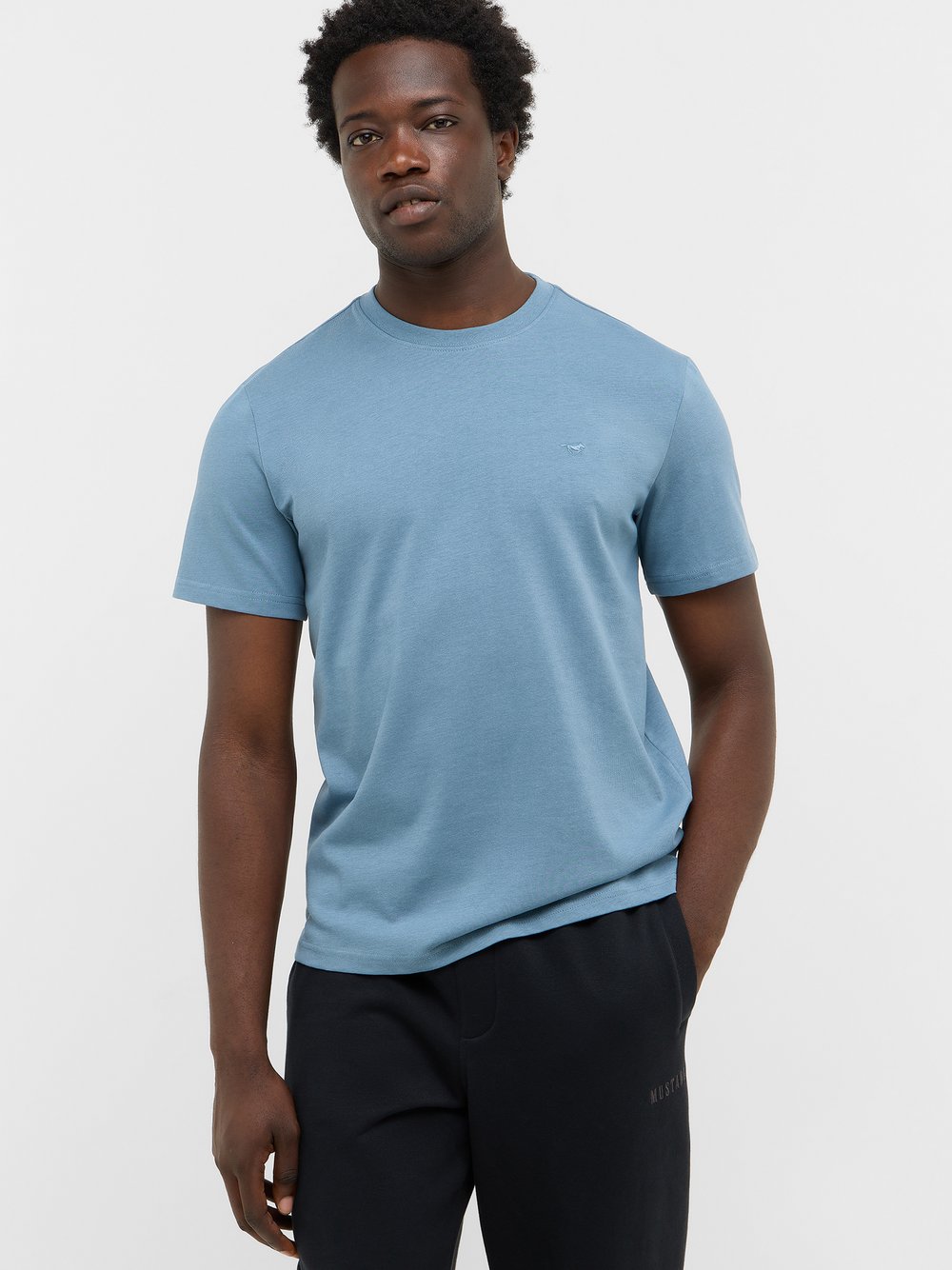 Mustang T-Shirt Herren Baumwolle blau, XL