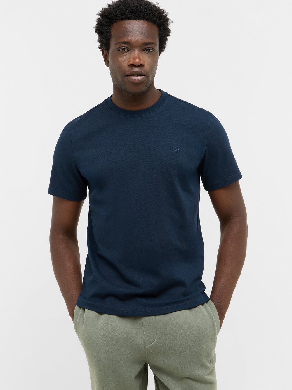 Mustang T-Shirt Herren Baumwolle blau, XL