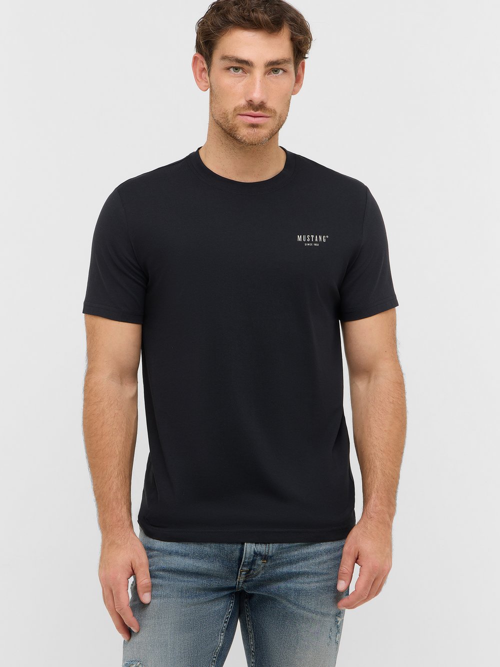 Mustang T-Shirt Herren Baumwolle grau, 6XL