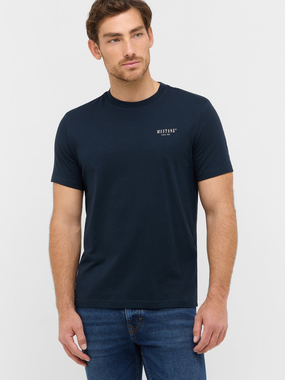 Mustang T-Shirt Herren Baumwolle blau, 6XL
