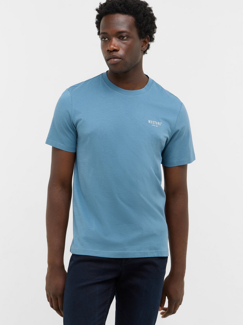 Mustang T-Shirt Herren Baumwolle blau, XXXL