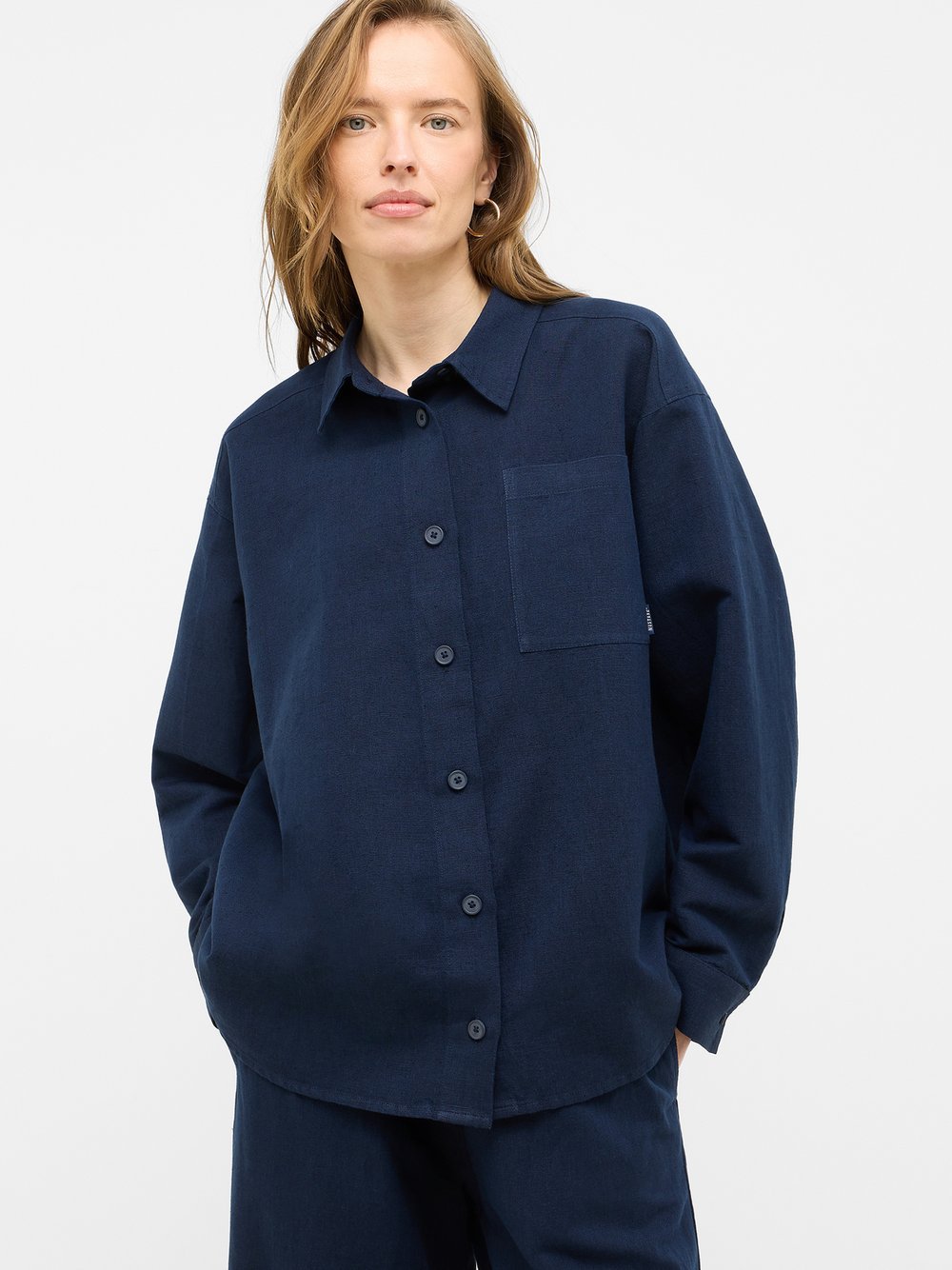 Mustang Bluse Damen Baumwolle blau, 42
