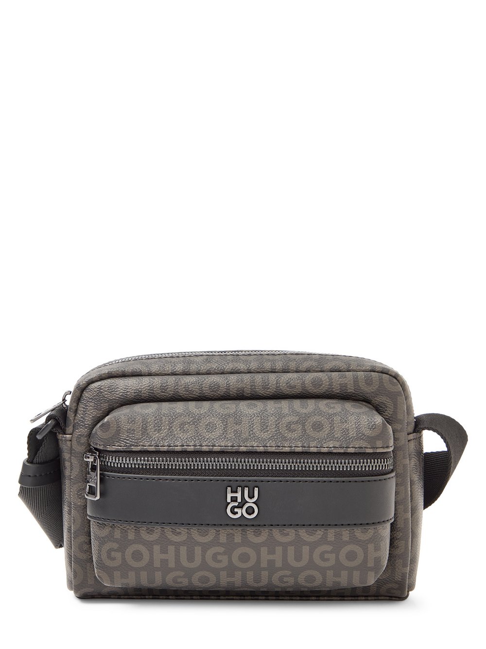 HUGO Umhängetasche Herren Kunstleder grau gemustert, ONE SIZE