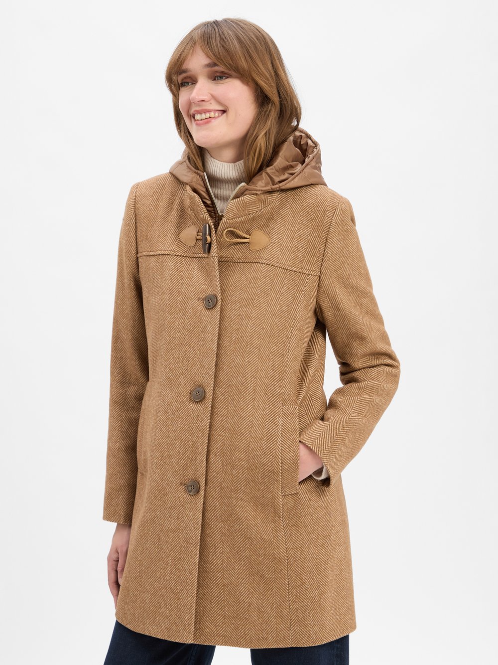 Fuchs Schmitt Kurzmantel mit Wollanteil Damen mehrfarbig gemustert, 38