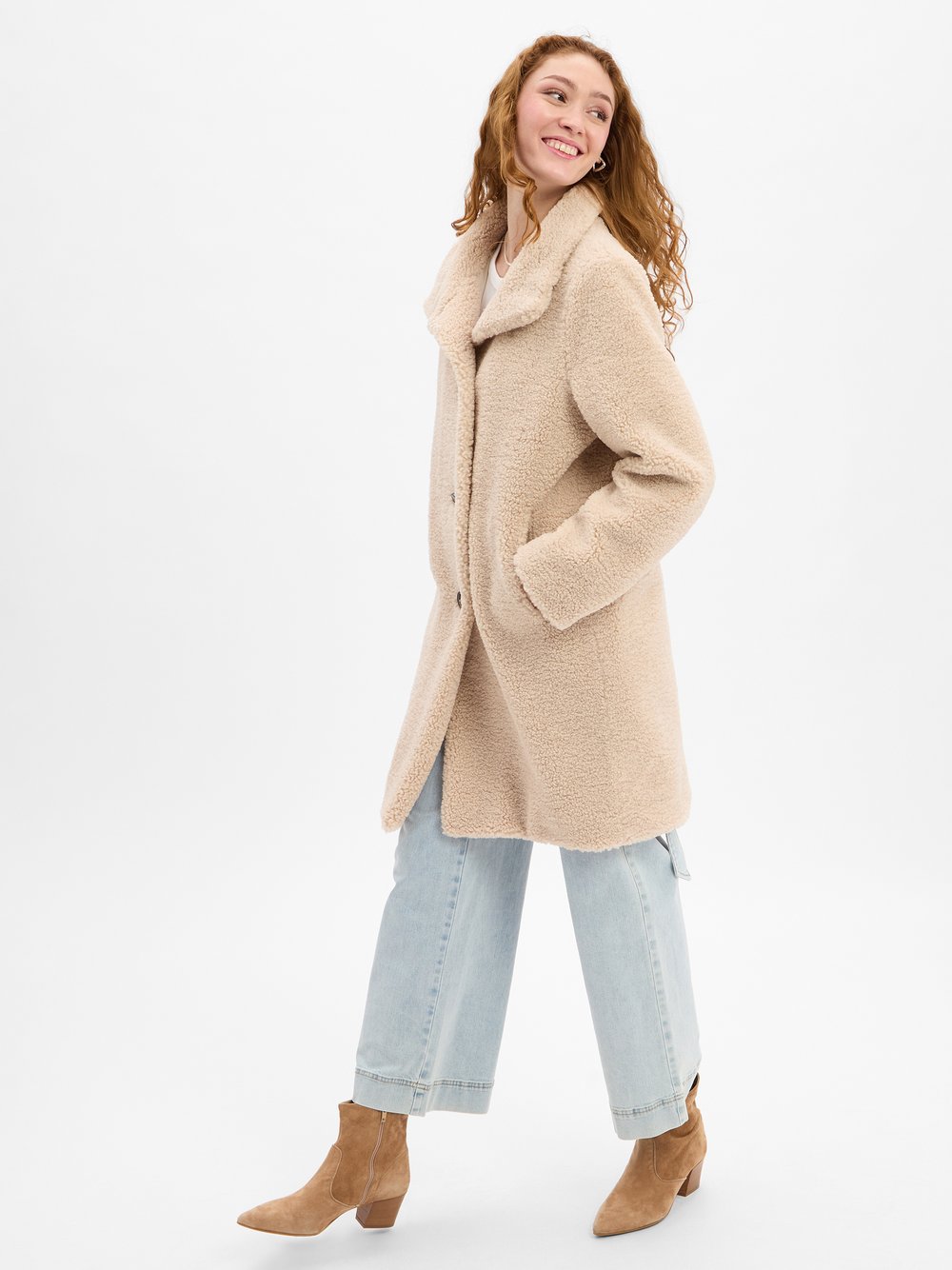 Fuchs Schmitt Teddy-Kurzmantel Damen beige, 38